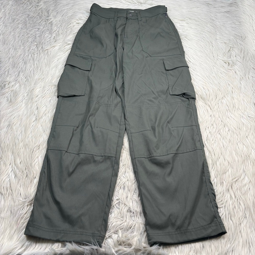 Prana Women's 4 Green Relaxed Stretch Zion High Rise Cargo Pant Granola Hiking